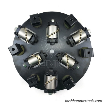 Sunny 350mm Bush Hammer Plate With 6 Special Carbide Rollers
