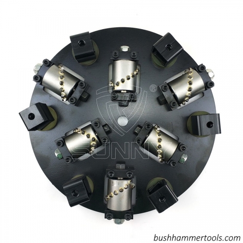Sunny 350mm Bush Hammer Plate With 6 Special Carbide Rollers