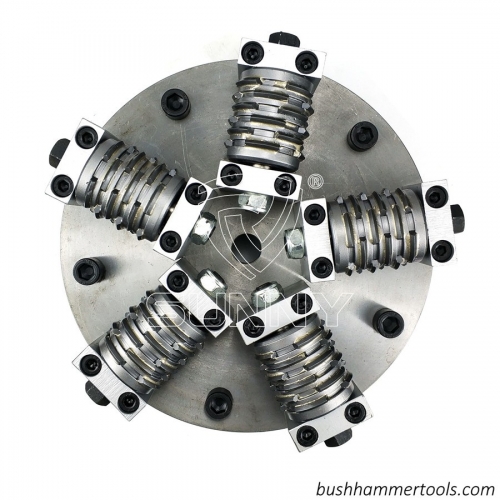 China Line Type 250mm Double Layers Rotary Bush Hammer Plate For Bush Hammering Stones
