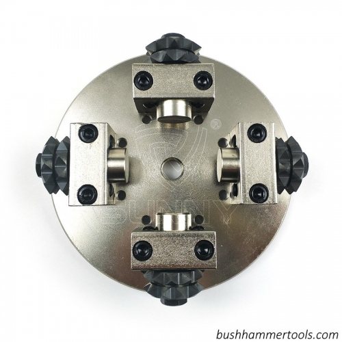 Adjustable Sunny 150mm Rotary Bush Hammer Plate With 4 Planetary Bush Hammer Rollers